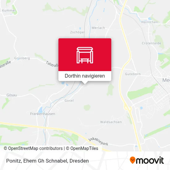 Ponitz, Ehem Gh Schnabel Karte