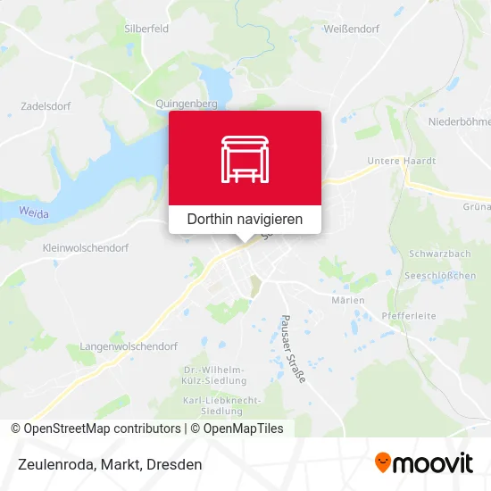 Zeulenroda, Markt Karte