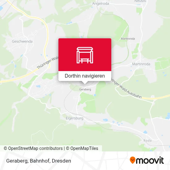 Geraberg, Bahnhof Karte