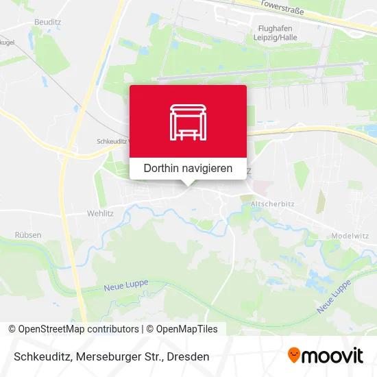 Schkeuditz, Merseburger Str. Karte