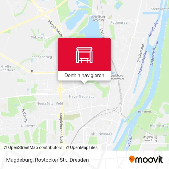 Magdeburg, Rostocker Str. Karte
