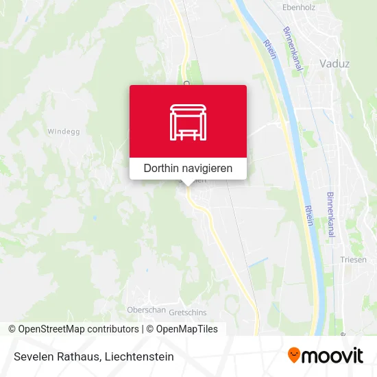 Sevelen Rathaus Karte