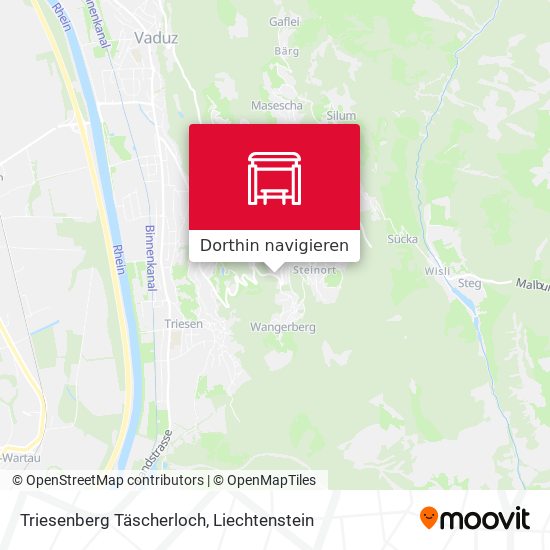 Triesenberg Täscherloch Karte