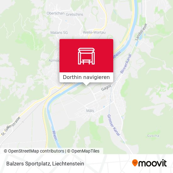 Balzers Sportplatz Karte