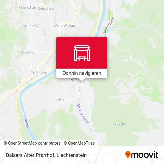 Balzers Alter Pfarrhof Karte
