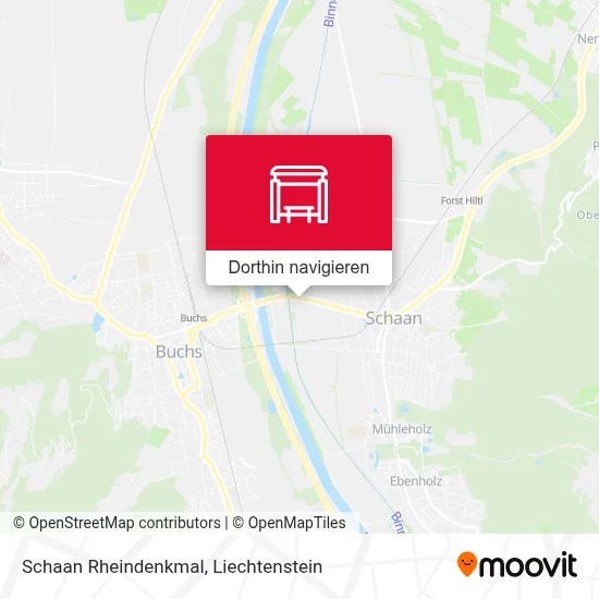 Schaan Rheindenkmal Karte