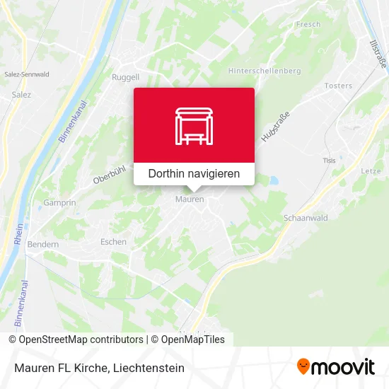 Mauren FL Kirche Karte