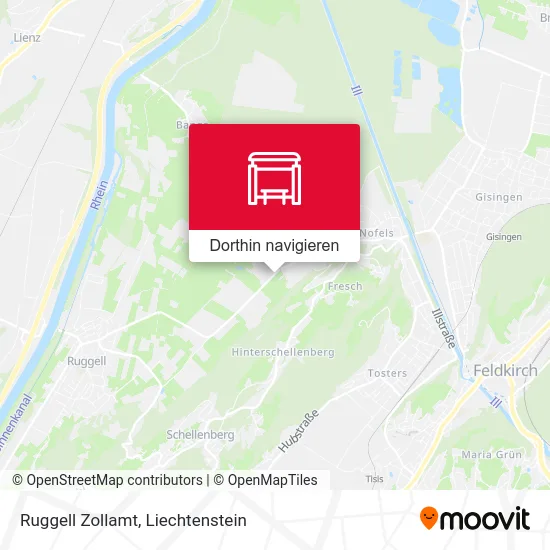 Ruggell Zollamt Karte