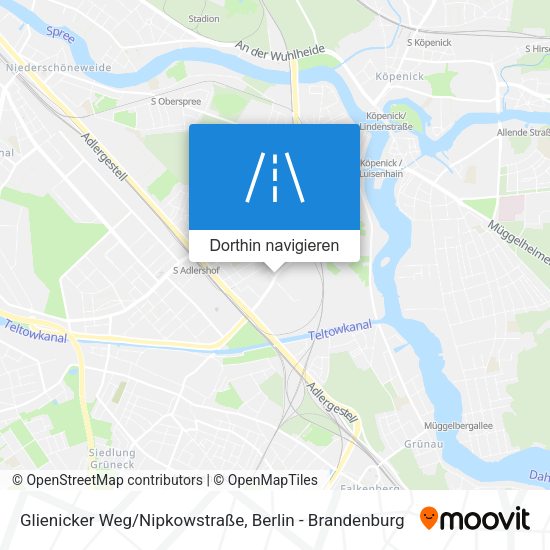 Glienicker Weg/Nipkowstraße Karte