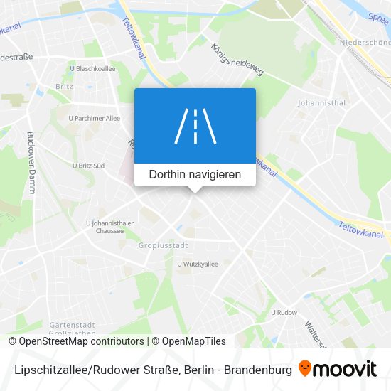 Lipschitzallee/Rudower Straße Karte