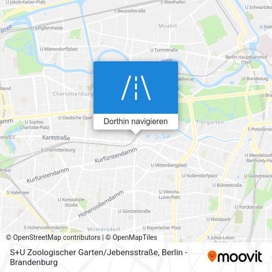 S+U Zoologischer Garten / Jebensstraße Karte