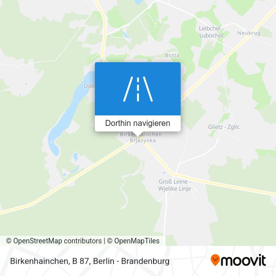 Birkenhainchen, B 87 Karte