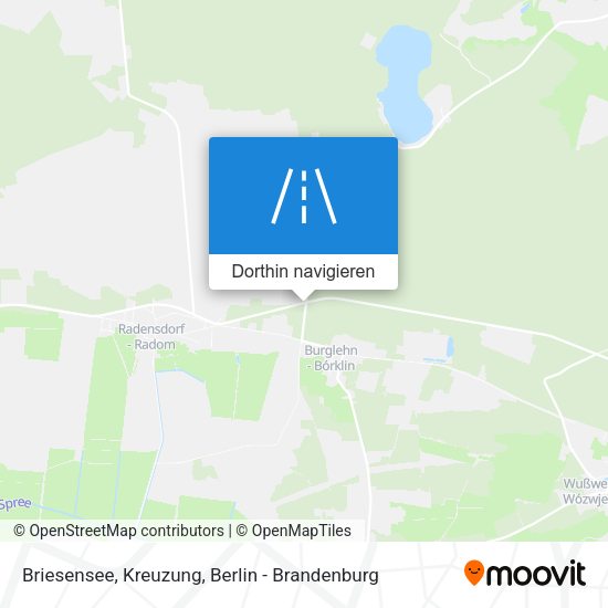 Briesensee, Kreuzung Karte