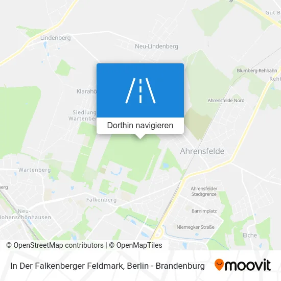 In Der Falkenberger Feldmark Karte