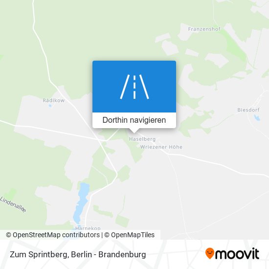 Zum Sprintberg Karte