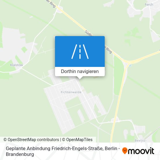 Geplante Anbindung Friedrich-Engels-Straße Karte