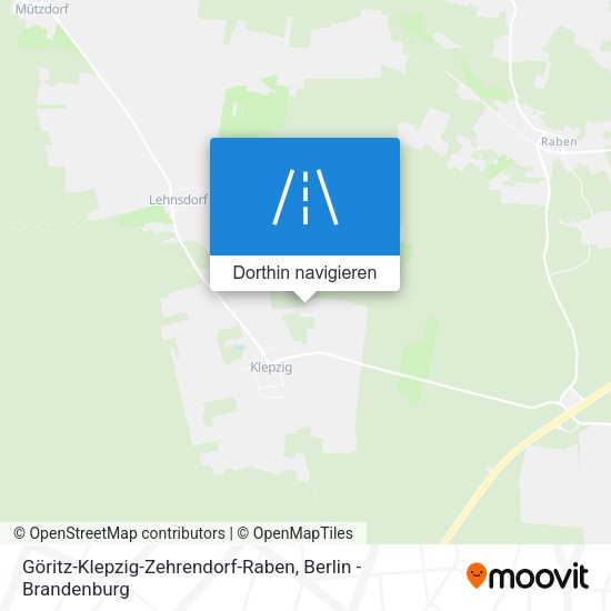 Göritz-Klepzig-Zehrendorf-Raben Karte