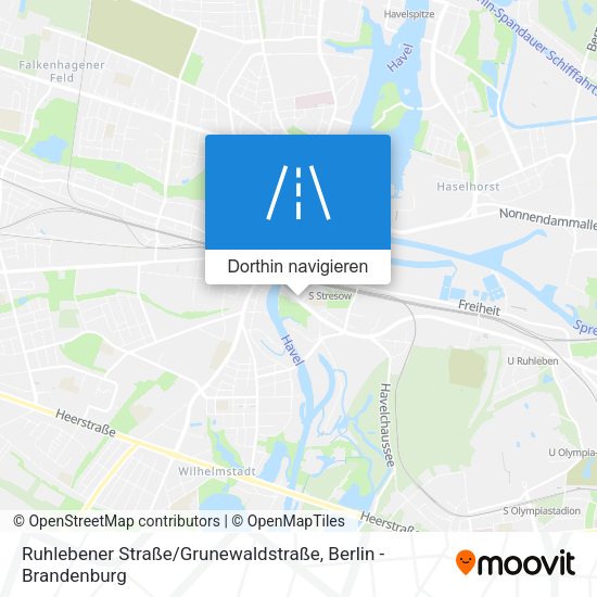 Ruhlebener Straße / Grunewaldstraße Karte