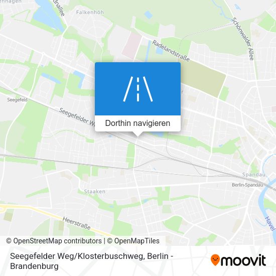 Seegefelder Weg / Klosterbuschweg Karte