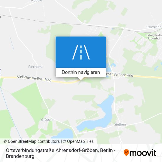 Ortsverbindungstraße Ahrensdorf-Gröben Karte