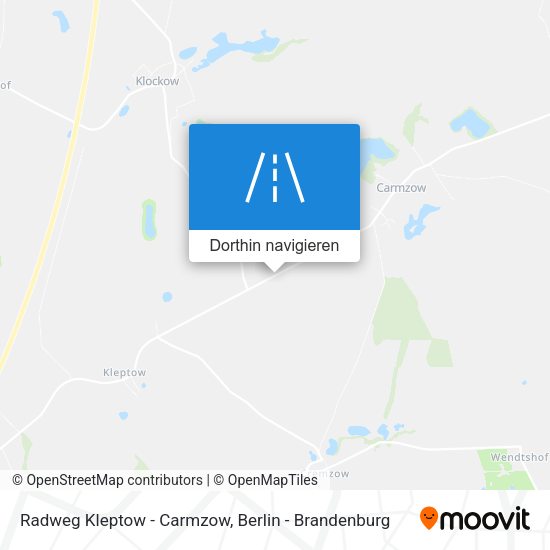 Radweg Kleptow - Carmzow Karte