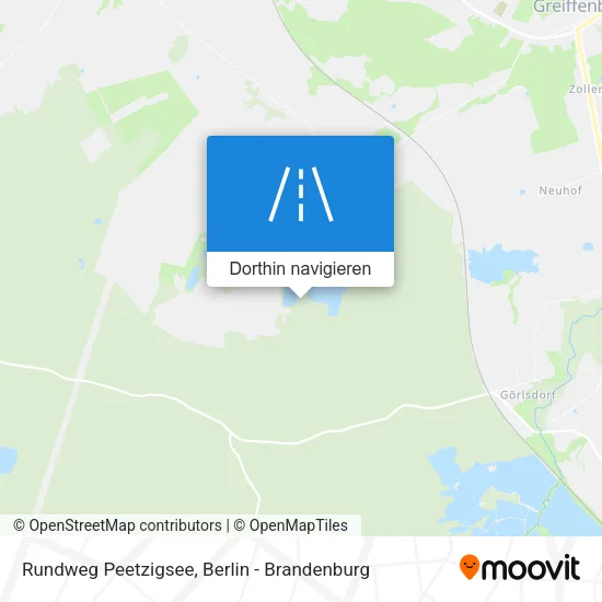 Rundweg Peetzigsee Karte