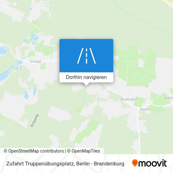 Zufahrt Truppenübungsplatz Karte