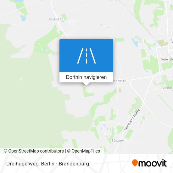 Dreihügelweg Karte