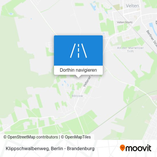 Klippschwalbenweg Karte