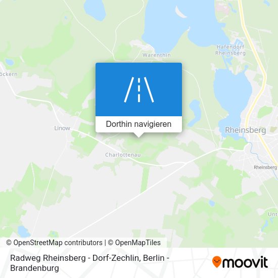 Radweg Rheinsberg - Dorf-Zechlin Karte