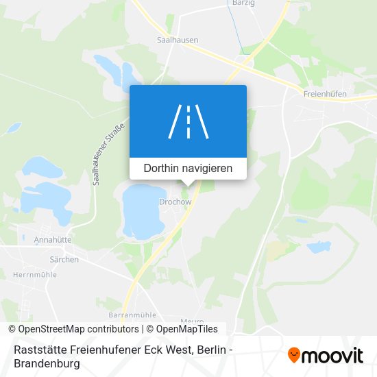 Raststätte Freienhufener Eck West Karte