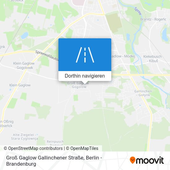 Groß Gaglow Gallinchener Straße Karte