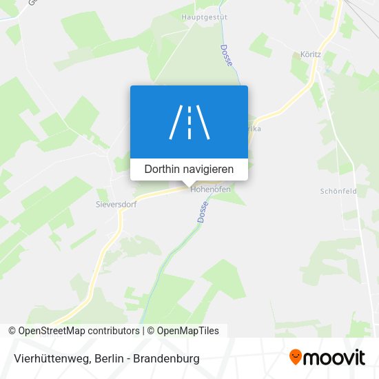 Vierhüttenweg Karte