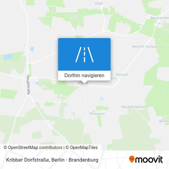 Kribber Dorfstraße Karte