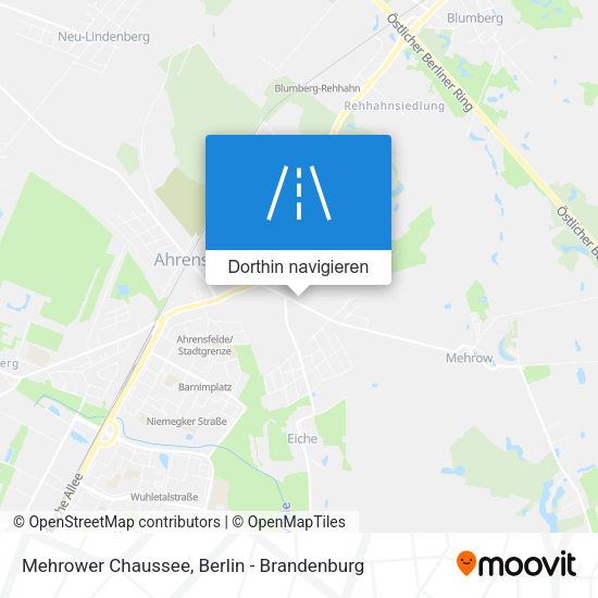 Mehrower Chaussee Karte