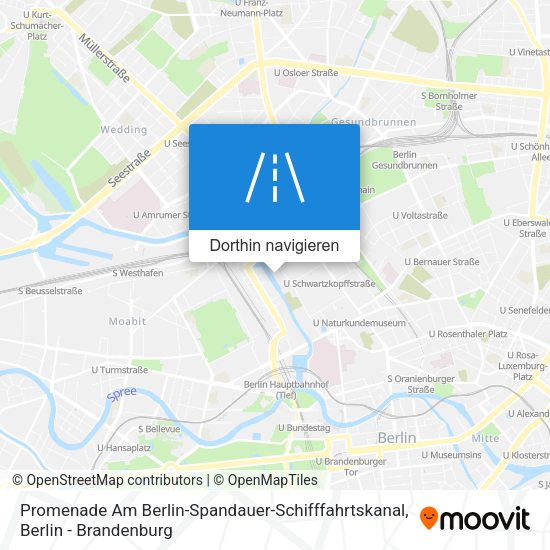 Promenade Am Berlin-Spandauer-Schifffahrtskanal Karte