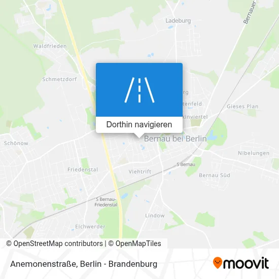 Anemonenstraße Karte