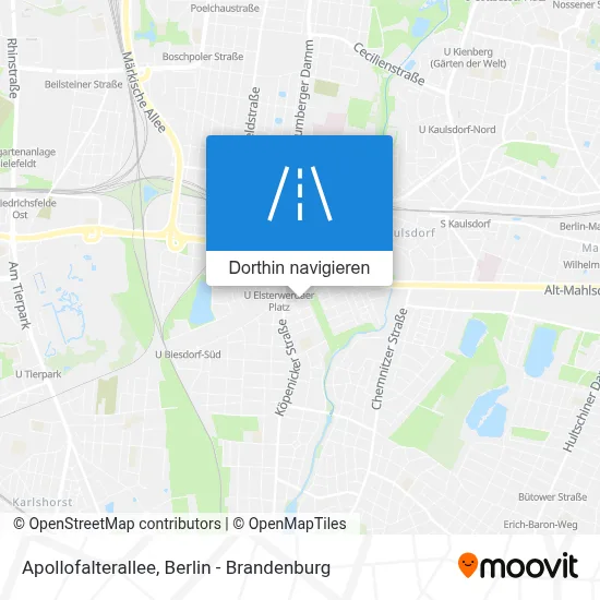 Apollofalterallee Karte