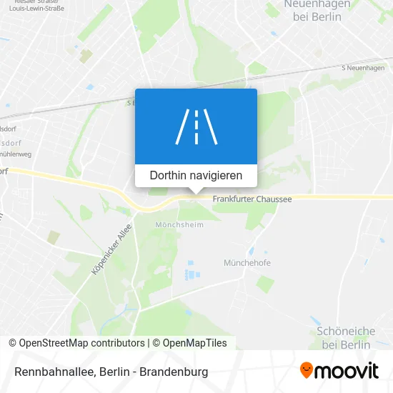 Rennbahnallee Karte