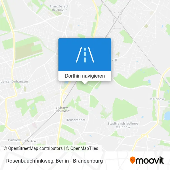 Rosenbauchfinkweg Karte