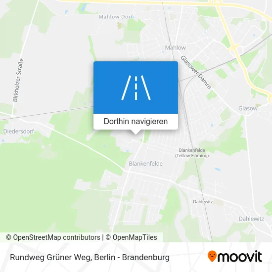 Rundweg Grüner Weg Karte