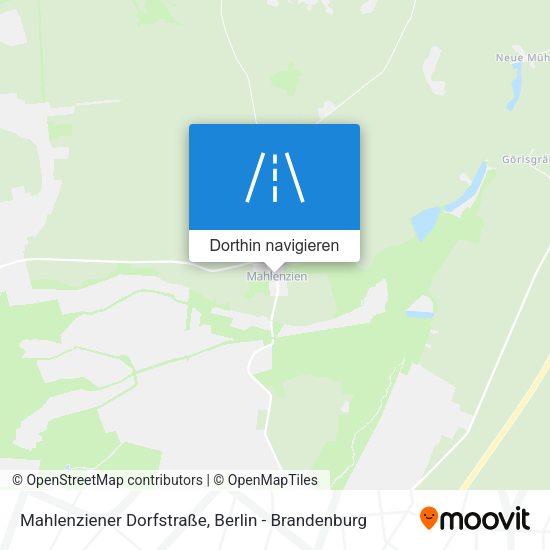 Mahlenziener Dorfstraße Karte