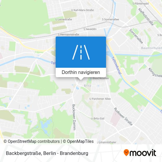Backbergstraße Karte