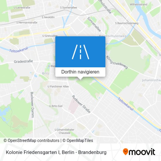 Kolonie Friedensgarten I Karte