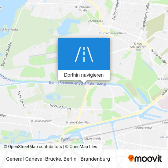 General-Ganeval-Brücke Karte