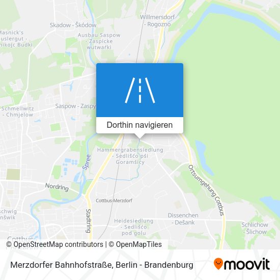 Merzdorfer Bahnhofstraße Karte