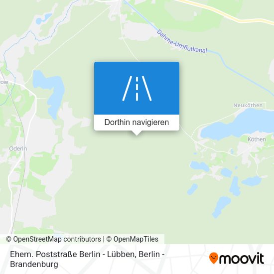 Ehem. Poststraße Berlin - Lübben Karte
