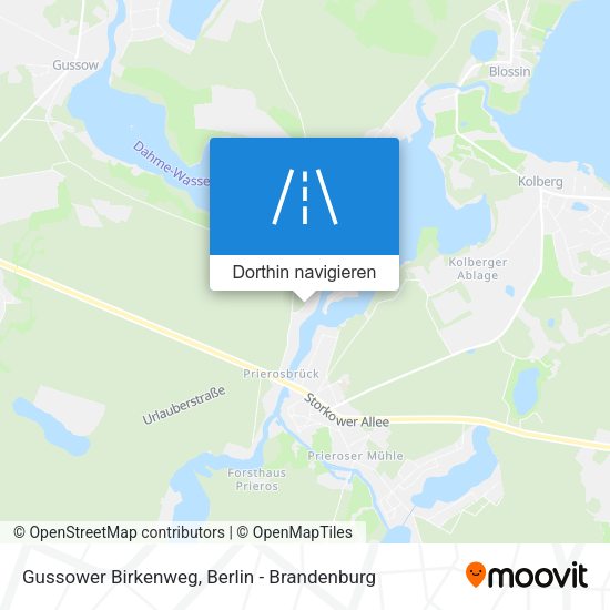 Gussower Birkenweg Karte