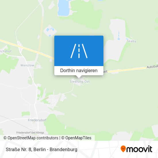 Straße Nr. 8 Karte