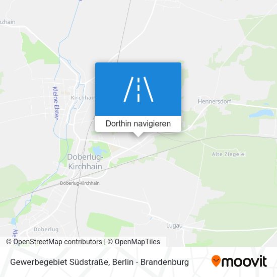 Gewerbegebiet Südstraße Karte